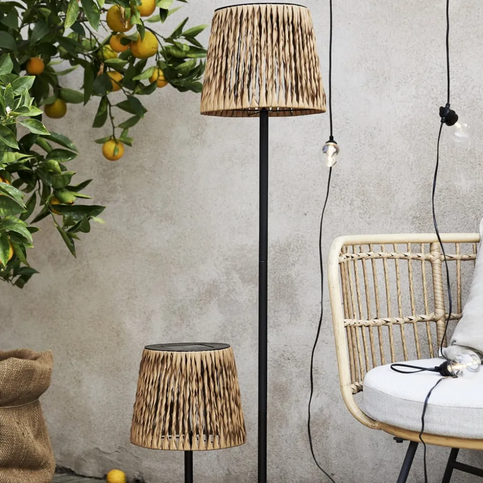 LED-bordlampe Cesta 48 cm brun/svart plast/metall