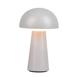 LED-bordlampe Lennon IP44, batteri, touchdim, grå