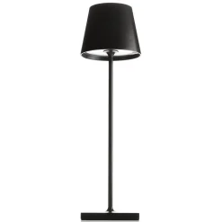 LED-bordlampe Toc med USB-lader, IP54, svart