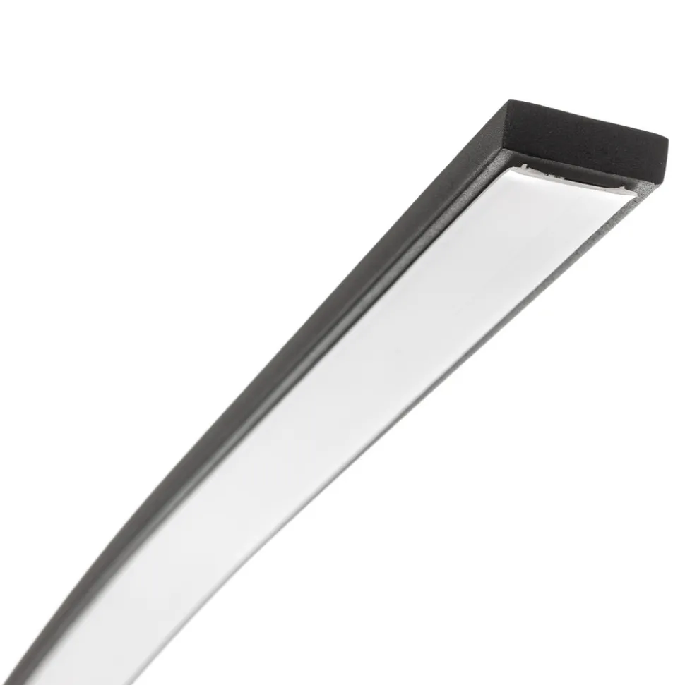 LED-bue-gulvlampe Bangkok, matt svart