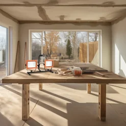 LED-byggespotlight FCL-80114 med stativ