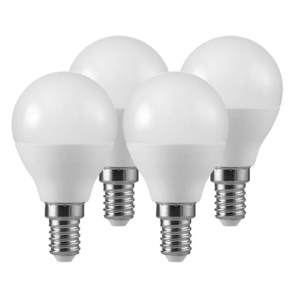 LED-dråpepære E14 4,5W 2°700°K matt 3+1 sett