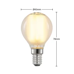LED-dråpepære E14 4W 2 700 K matt dimbar 2 stk