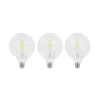 LED-filament E27 6W 2 700 K G125 globe klar 3 stk