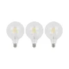 LED-filament E27 8W 2 700 K G125 globe klar 3 stk