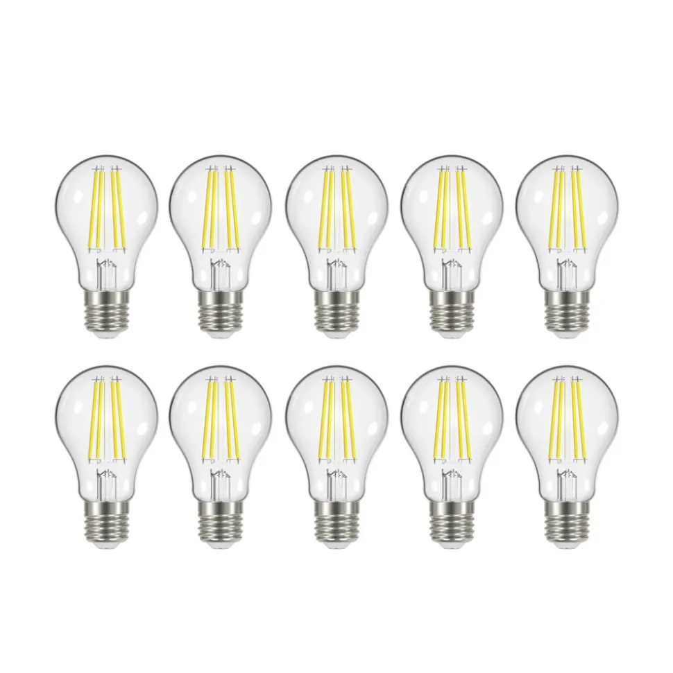 LED-filamentpære E27 5W, 2 700 K 1060 lumen 10stk