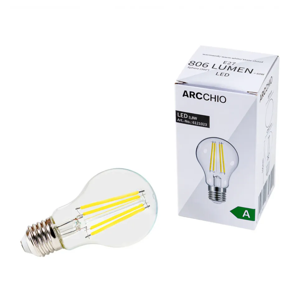 LED-filamentpære E27 5W, 2 700 K 1060 lumen 10stk
