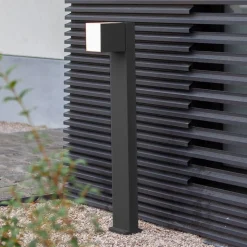 LED-gatelampe Cuba, 1 lyskilde, svart, 3 000 K