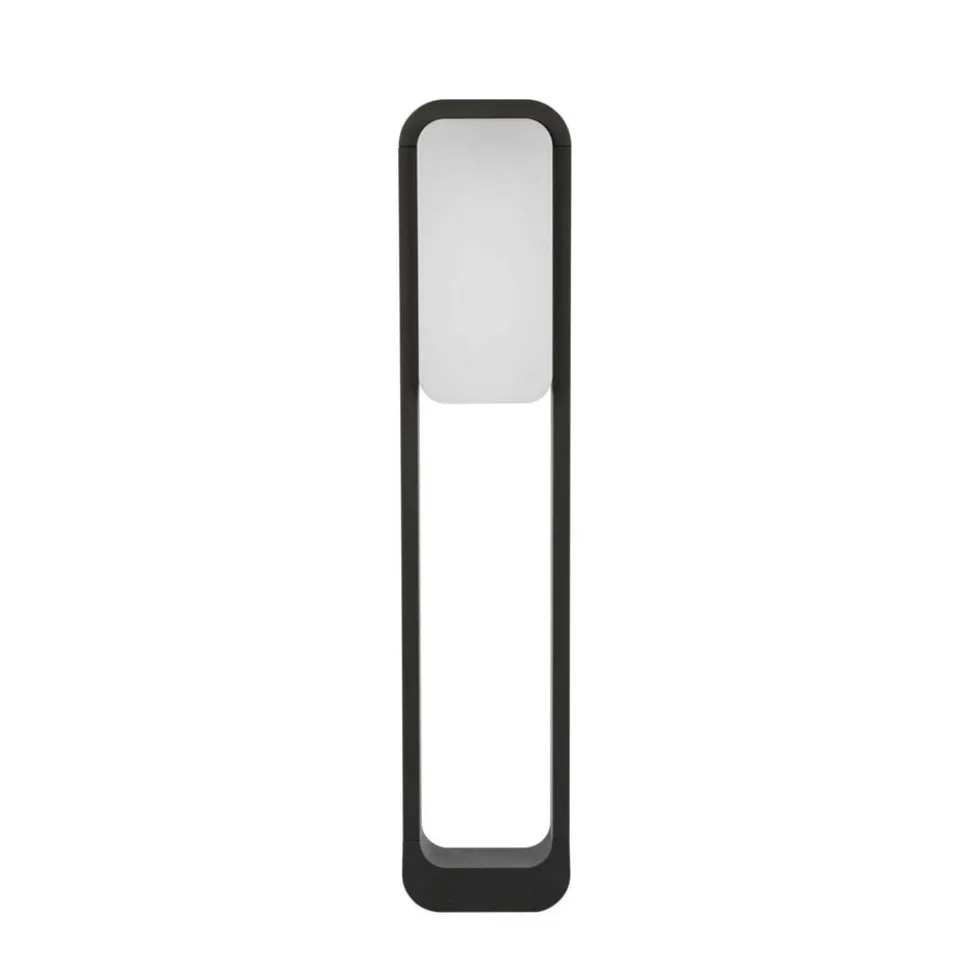 LED-gatelampe Sticker, mørkegrå, aluminium, høyde 72 cm