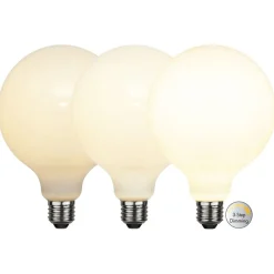 LED-globepære E27 G125 7,5W 3-trinns dimming, opal