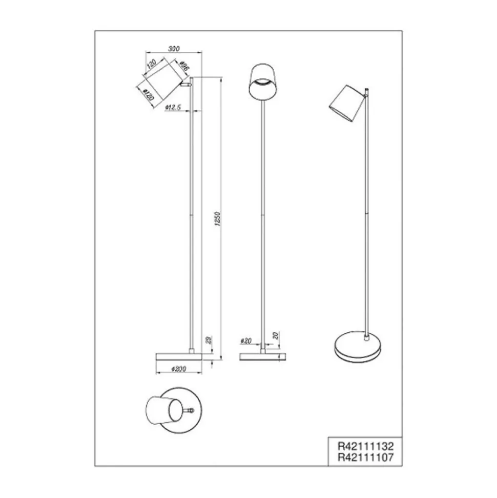 LED-gulvlampe Blake, sand, metall, dimbar