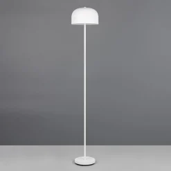 LED-gulvlampe Jeff, hvit, metall, høyde 147 cm