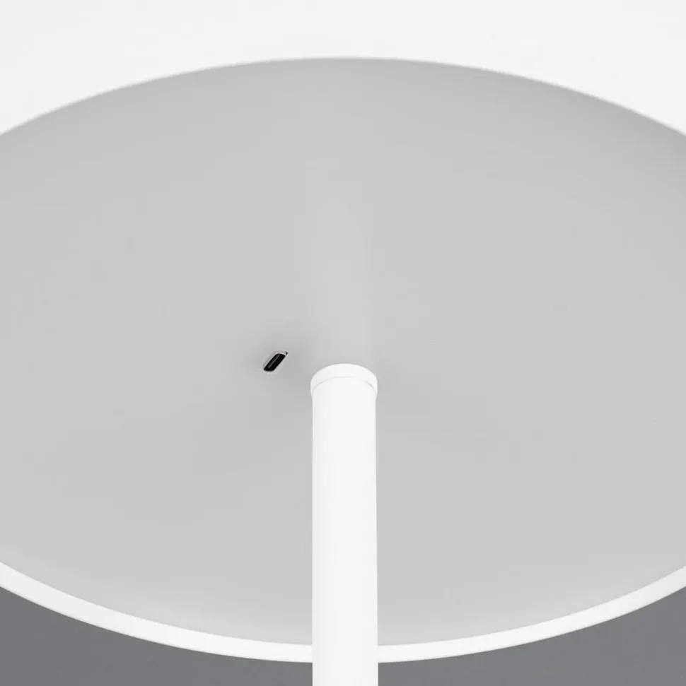 LED-gulvlampe Jeff, hvit, metall, høyde 147 cm