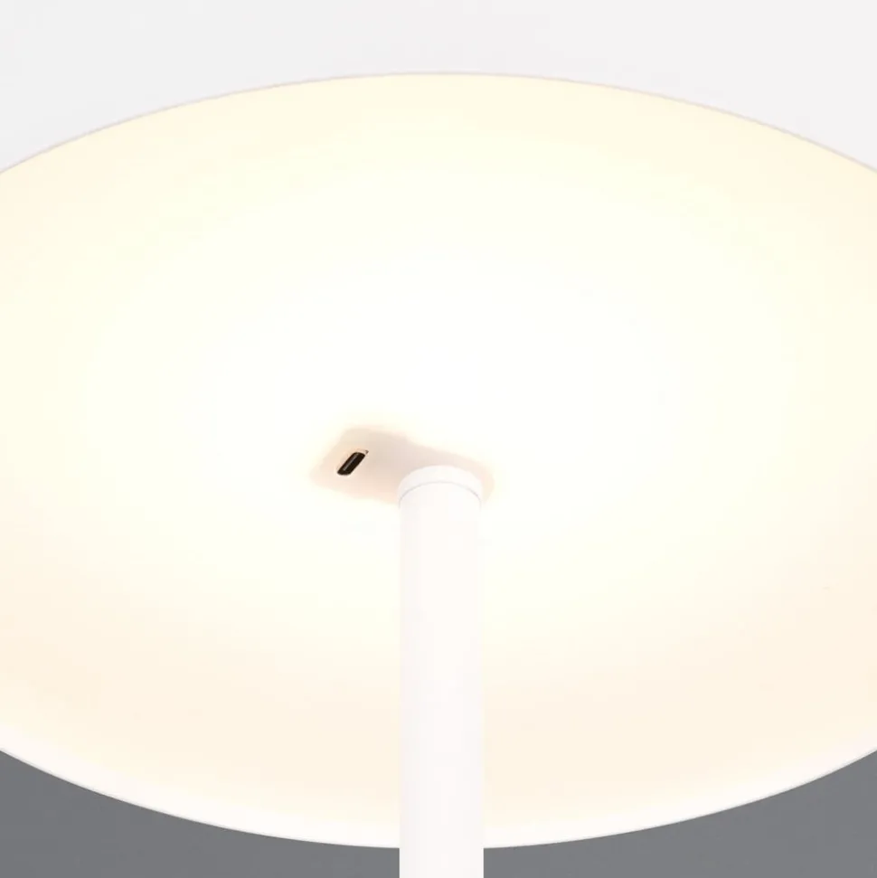 LED-gulvlampe Jeff, hvit, metall, høyde 147 cm