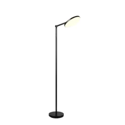 LED-gulvlampe Mondello, matt svart, dimbar, svingbar