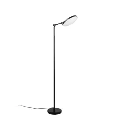 LED-gulvlampe Mondello, matt svart, dimbar, svingbar