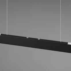 LED-pendellampe Helios, svart, høydejusterbar, dimbar CCT