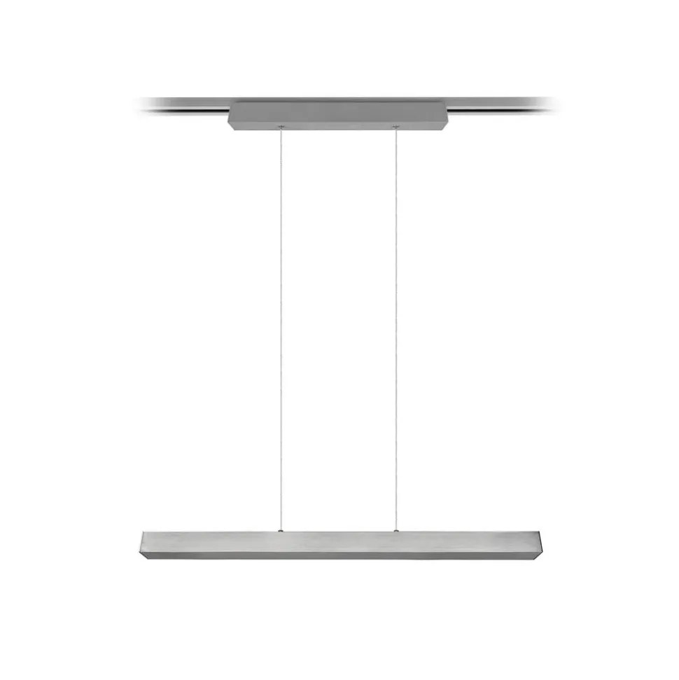 LED-pendellampe Paros DUOline, bjelke, nikkel
