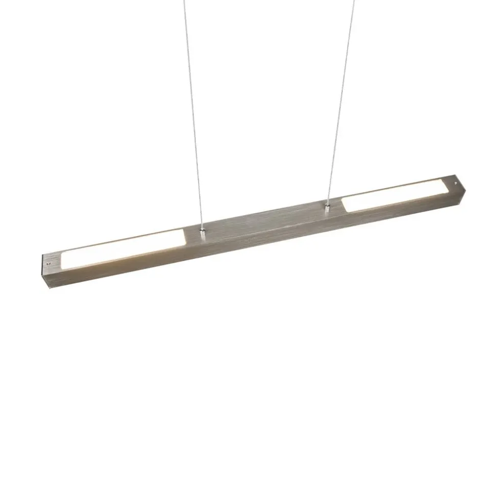 LED-pendellampe Paros DUOline, bjelke, nikkel