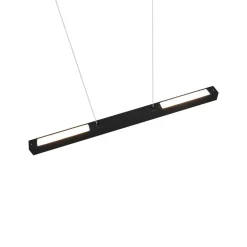 LED-pendellampe Paros DUOline, bjelke, svart