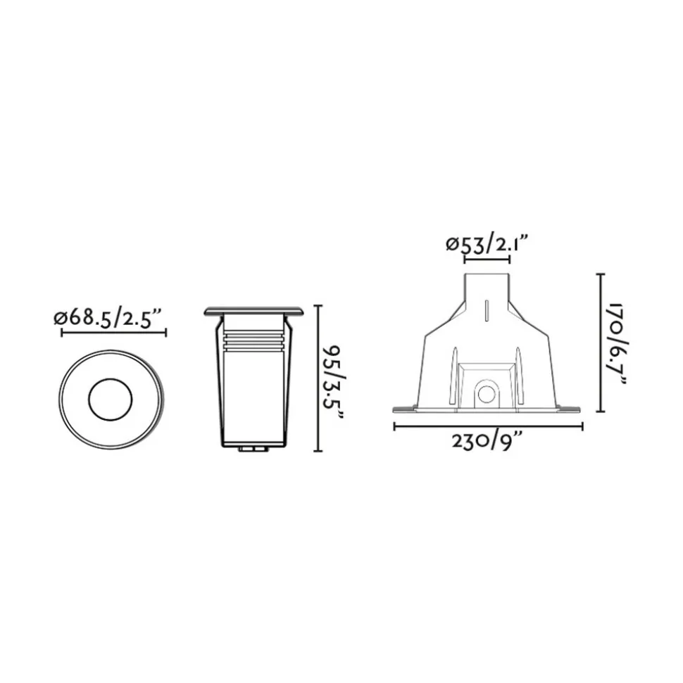 LED-poolbelysning Nok, nikkelfarget, stål, Ø 6,8 cm, IP68