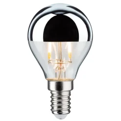 LED-pære E14 827 dråpe sølv 2,6W