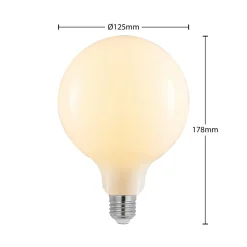 LED-pære E27 6 W G125 2 700 K globe, dimbar, opal