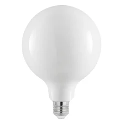 LED-pære E27 8 W G125 2 700 K globe, dimbar, opal
