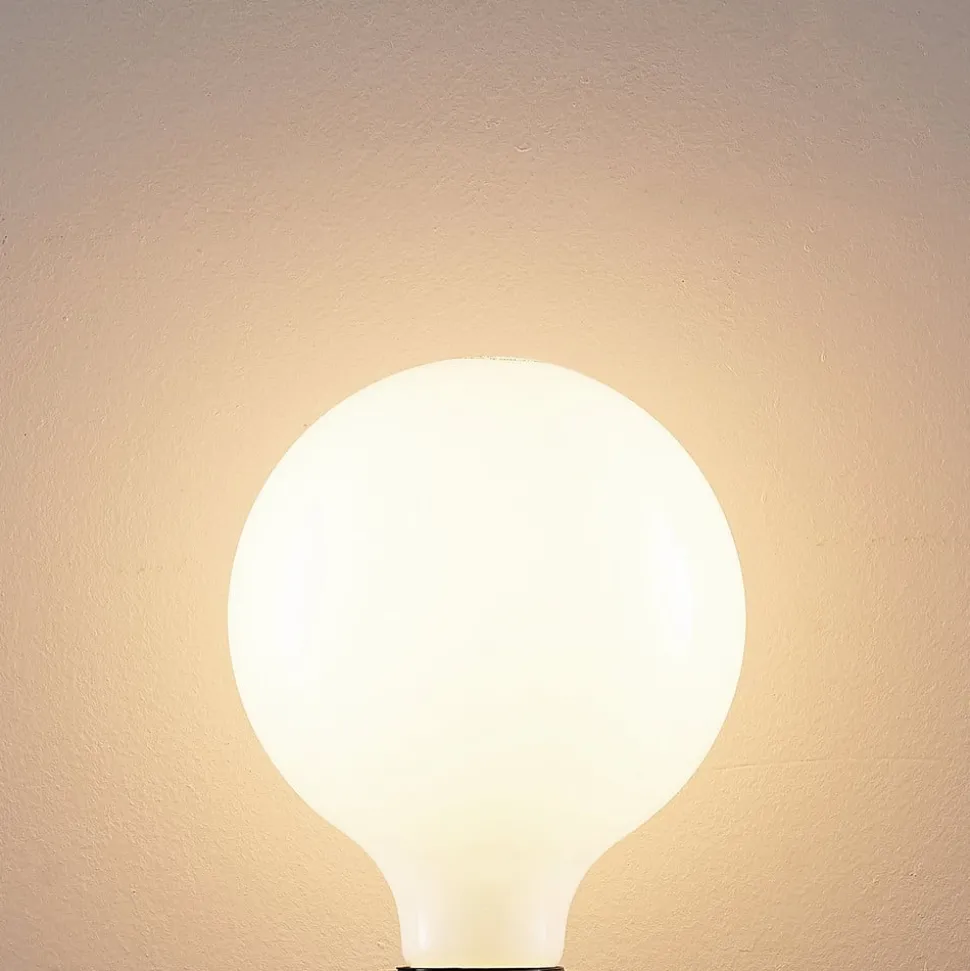 LED-pære E27 8 W G125 2 700 K globe, dimbar, opal