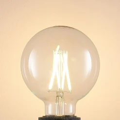 LED-pære E27 8 W G95 2 700 K globe filament, klar