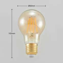LED-pære E27 A60 6,5W 2 500K rav 3-step-dimmer