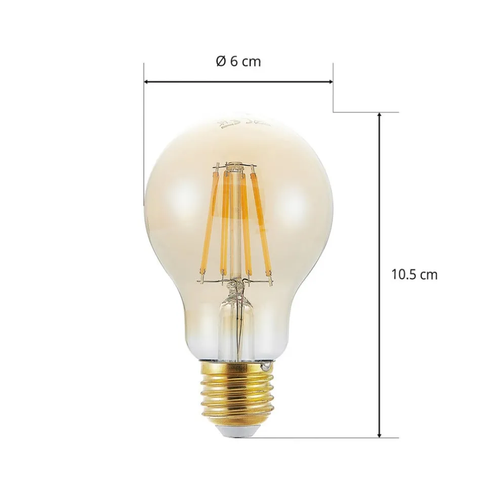 LED-pære E27 A60 6,5W 2 500K rav 3-step-dimmer