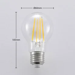 LED-pære E27 A60 6,5W 827 3-trinns dimmer 2 stk