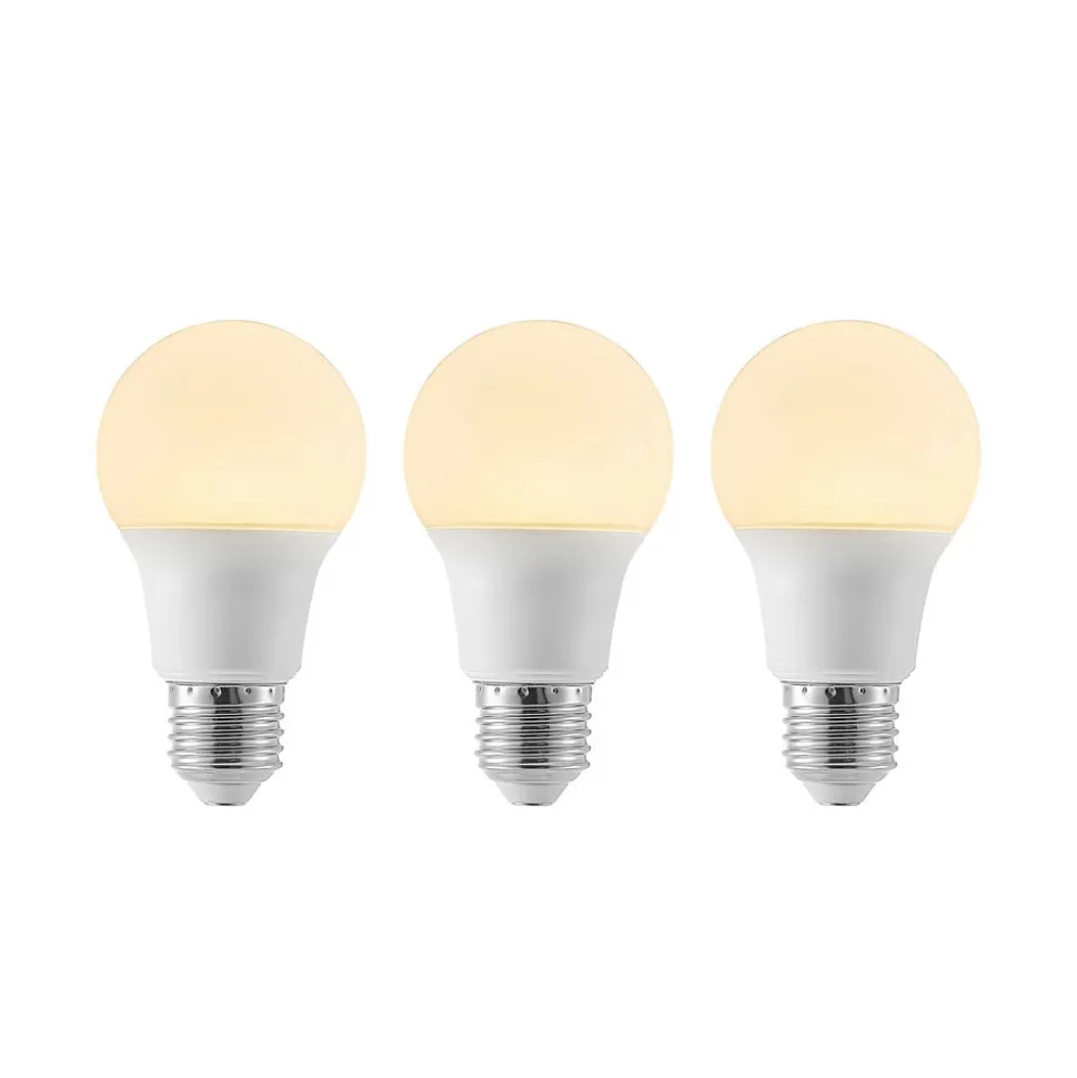 LED-pære E27 A60 8W 3 000 K opal 3 stk
