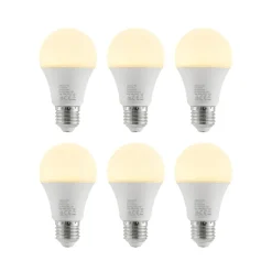 LED-pære E27 A60 9,5W 3 000 K opal 6 stk