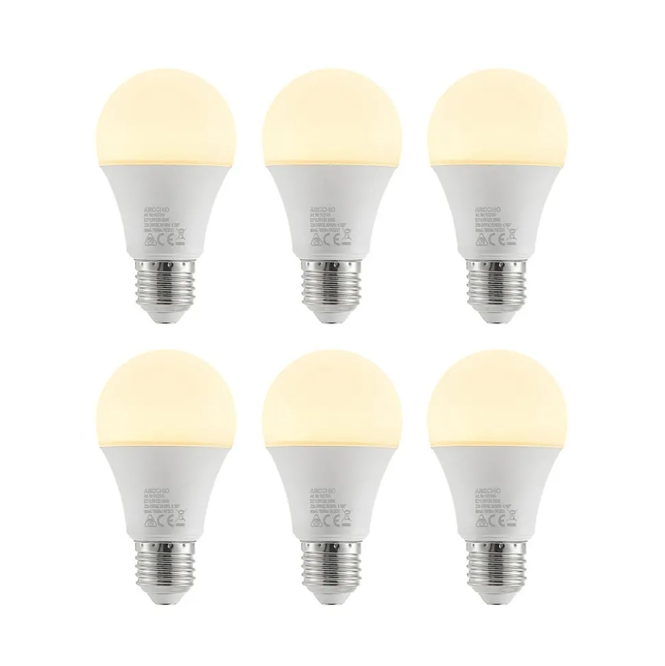 LED-pære E27 A60 9,5W 3 000 K opal 6 stk