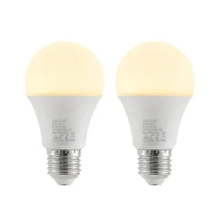 LED-pære E27 A60 9,5W 3 000 K opal 2 stk