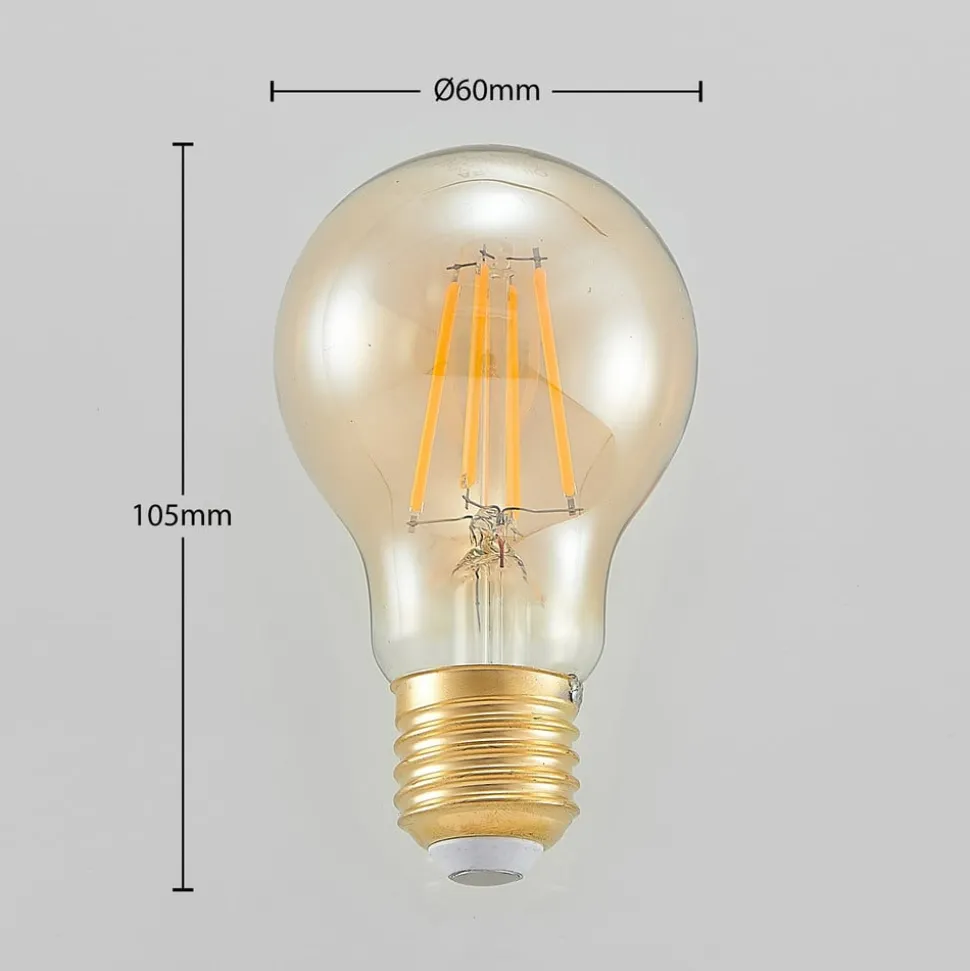 LED-pære E27 6,5W 825 rav 3-trinns dimmer 3 stk