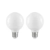LED-pære E27 8W G80 2 700K dimbar, opal, sett med 2 stk