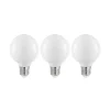LED-pære E27 8W G80 2 700K dimbar, opal, sett med 3 stk