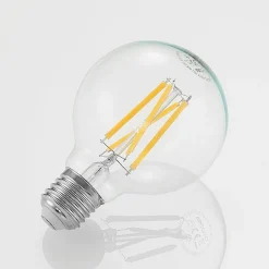 LED-pære E27 8W G80 2 700 K filament, dimbar, klar