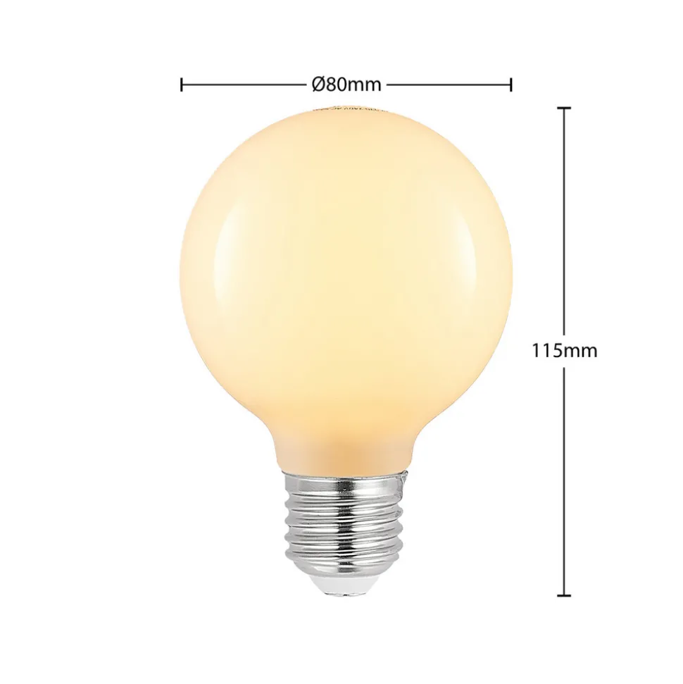 LED-pære E27 4W G80 2 700 K opal 2 stk