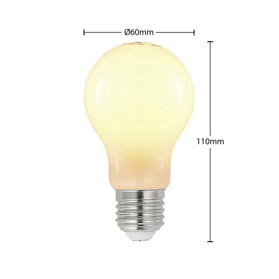 LED-pære E27 8W 2 700 K dimbar opal 3stk