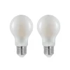 LED-pære E27 6W 2 700 K dimbar opal 2stk