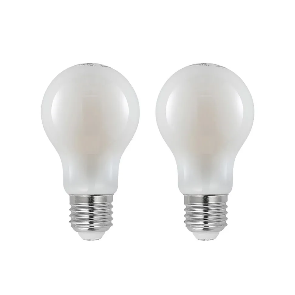 LED-pære E27 6W 2 700 K dimbar opal 2stk