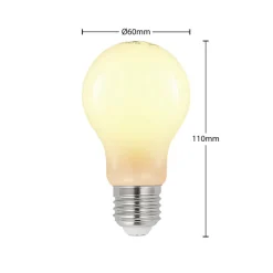 LED-pære E27 6W 2 700 K dimbar opal 2stk