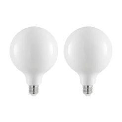 LED-pære E27 8W 2 700 K G125 dimbar opal 2stk