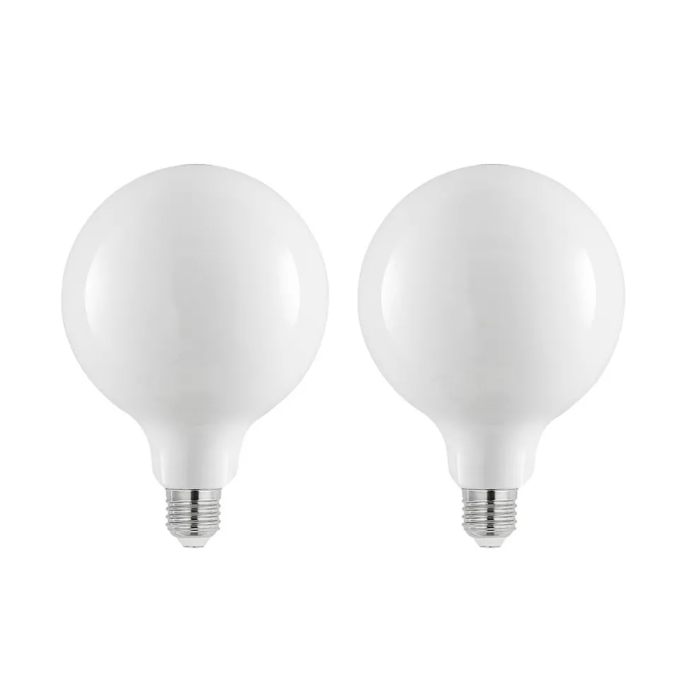 LED-pære E27 6W 2 700 K G125 dimbar opal 2stk