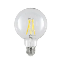 LED-pære E27 8W 2 700 K G95 globe klar 3 stk