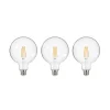 LED-pære med glødetråd klar E27 G125 3,8W 3000K 806lm 3er